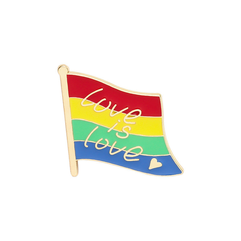 Broche de arcoirbow LGBT LGBT Cloud de corazón de aleación al por mayor